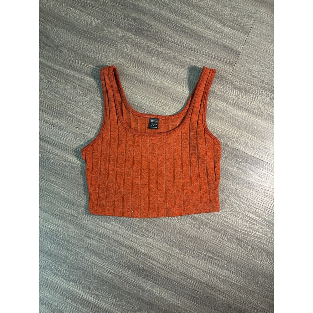 Burnt Orange Ribbed Tank Top #boho